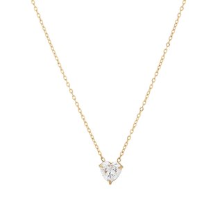 Delicate necklace with heart - 8mm