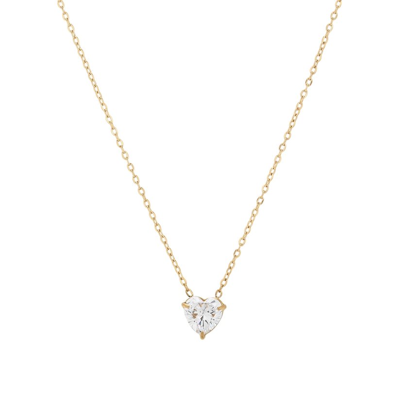 Delicate necklace with heart - 8mm