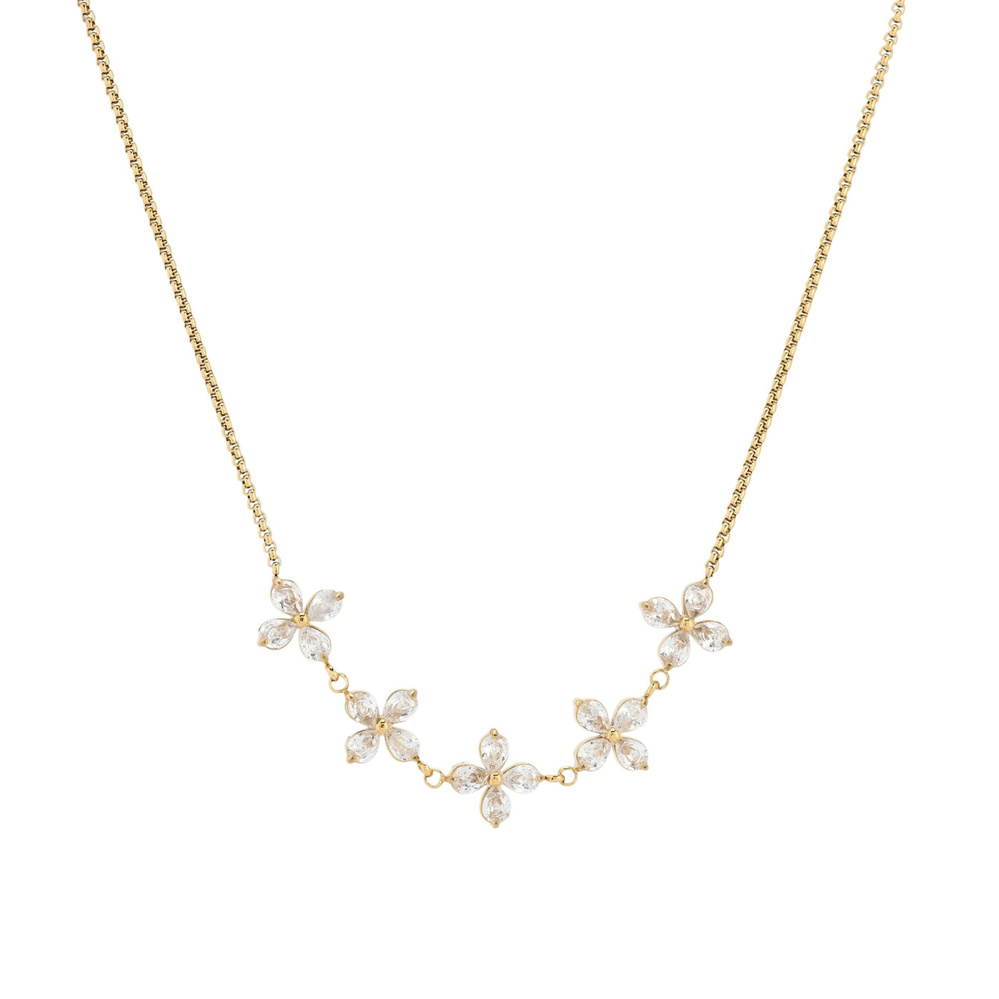 Collier acier avec fleurs GB