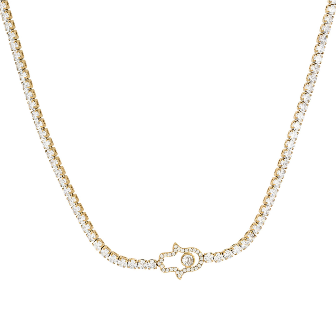 Collana rivière in acciaio mano GB