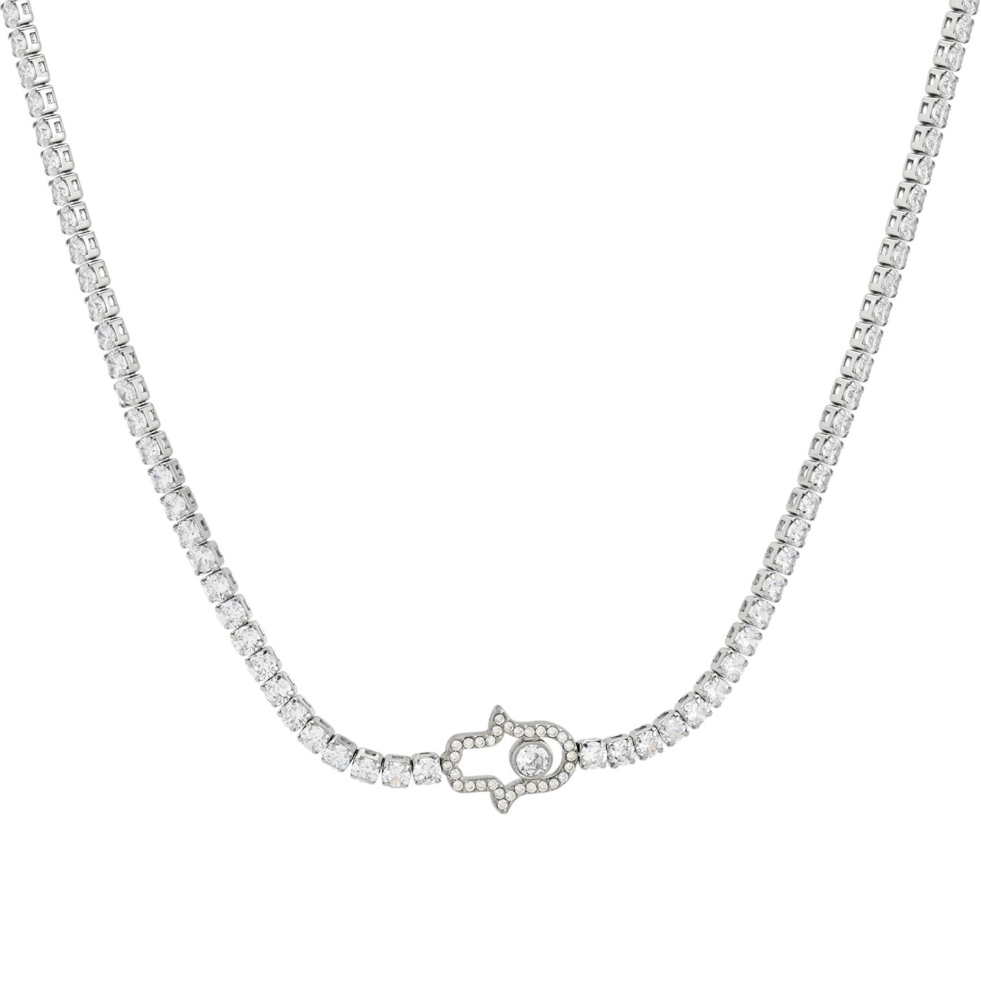 Collana rivière in acciaio mano GB