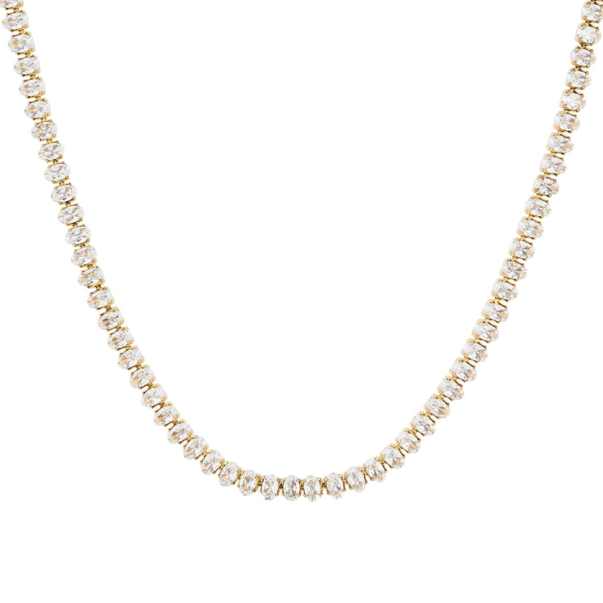 Collana in acciaio rivière ovale GB
