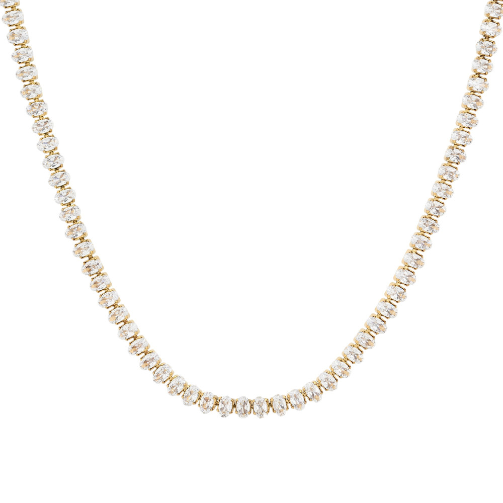 Collana in acciaio rivière ovale GB