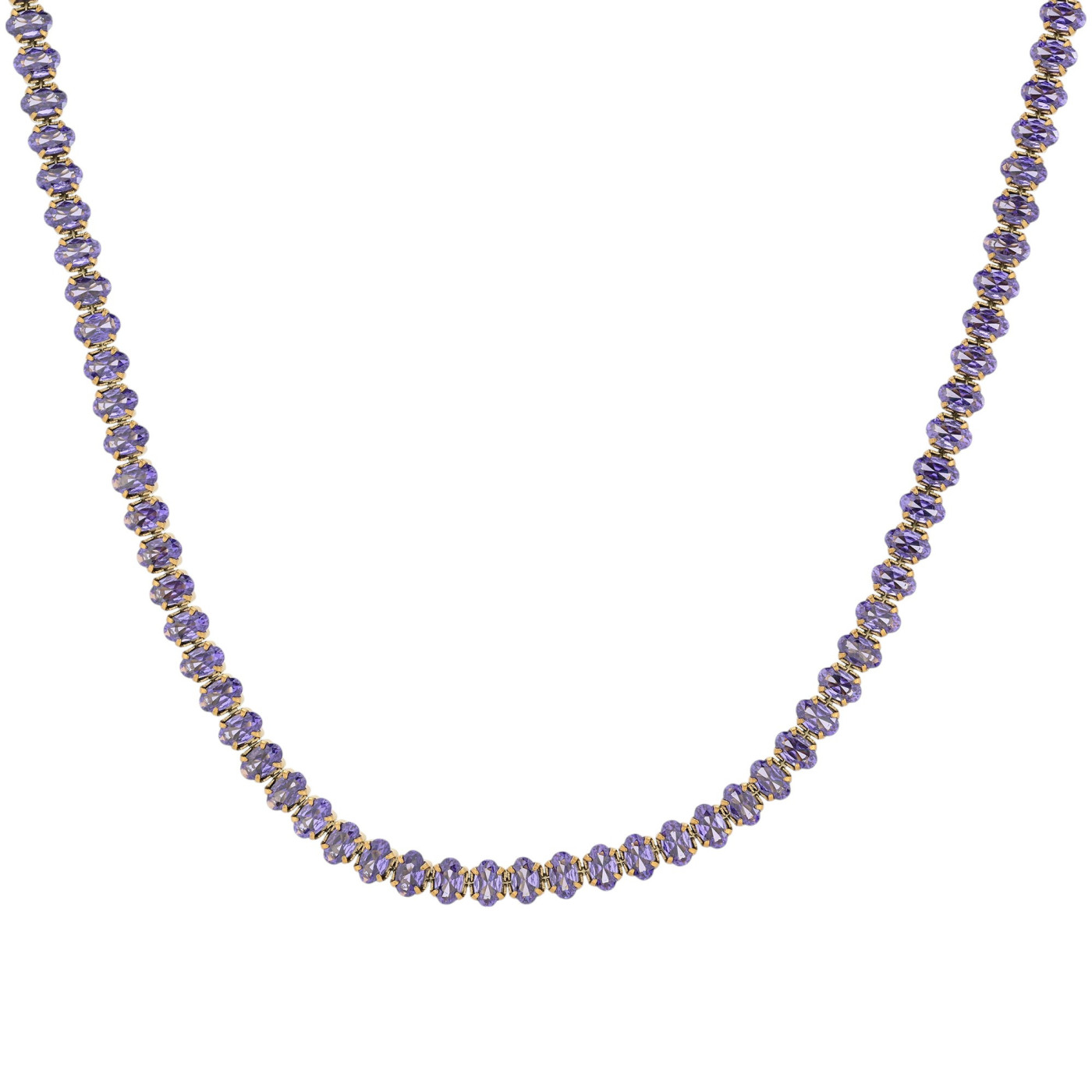 Collana in acciaio rivière ovale GB