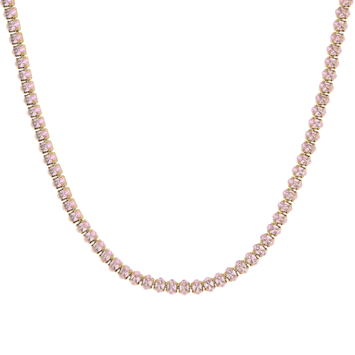 Collana in acciaio rivière ovale GB