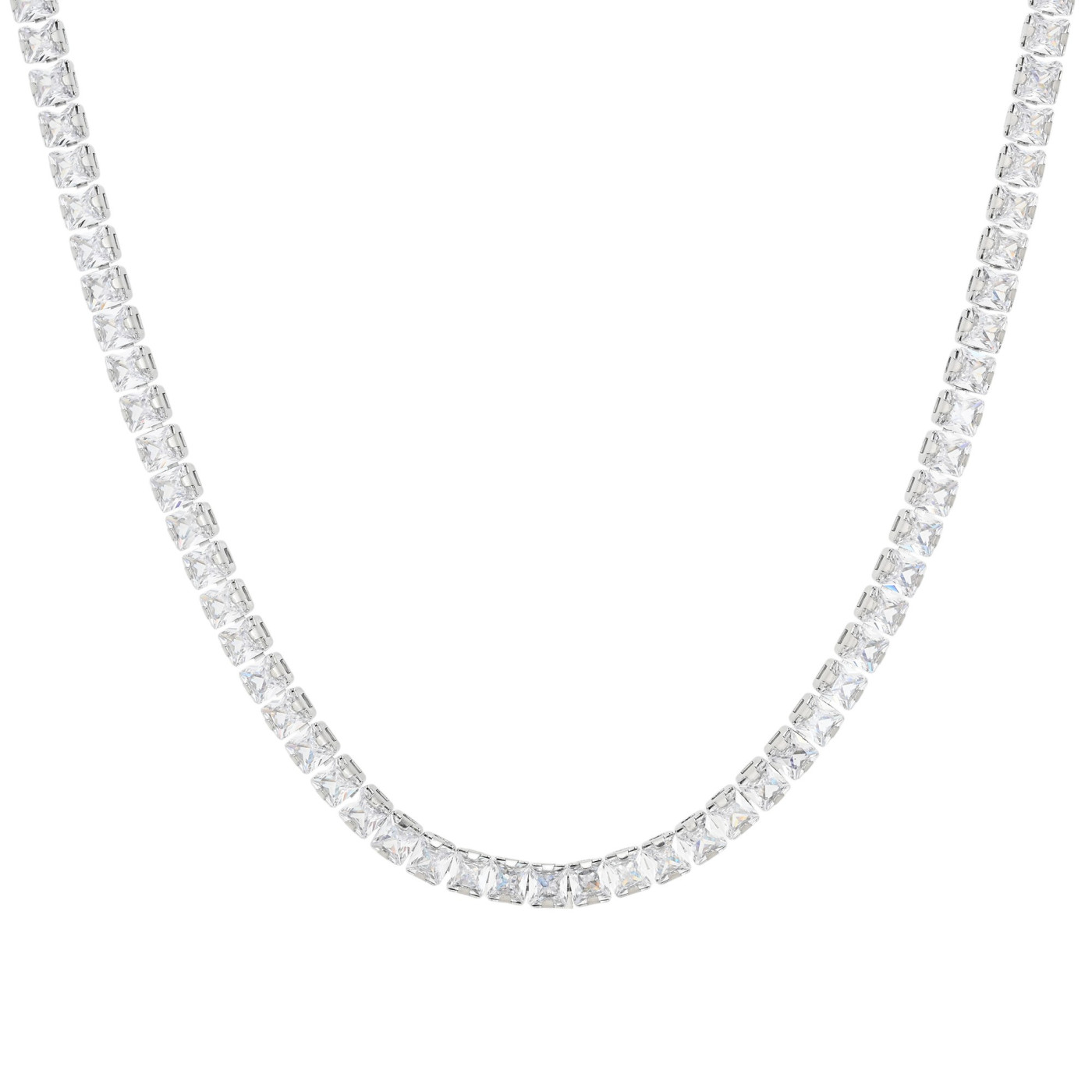 Collier en acier rivière carré GB