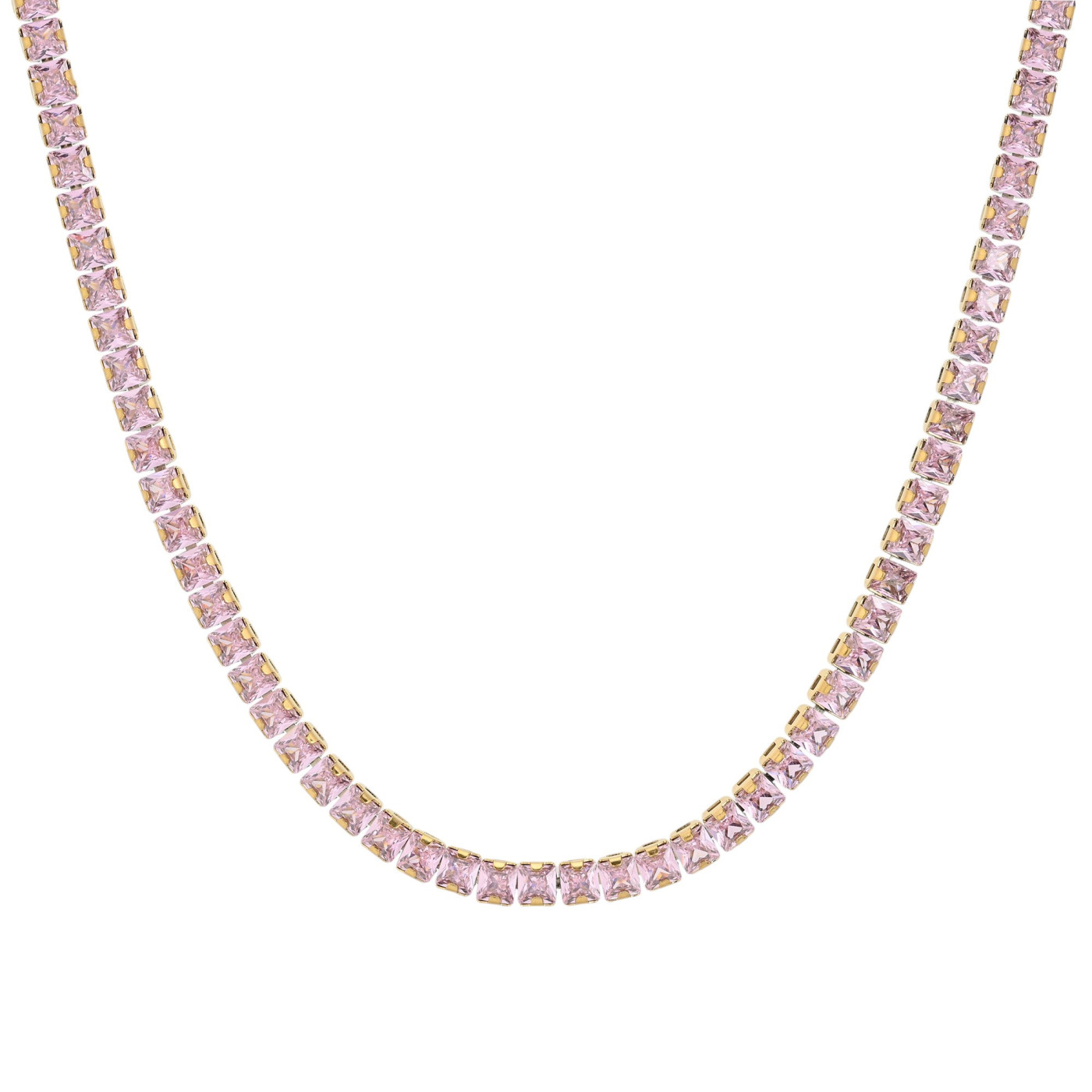 Collier en acier rivière carré GB
