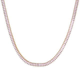 Steel necklace rivière rectangular GB