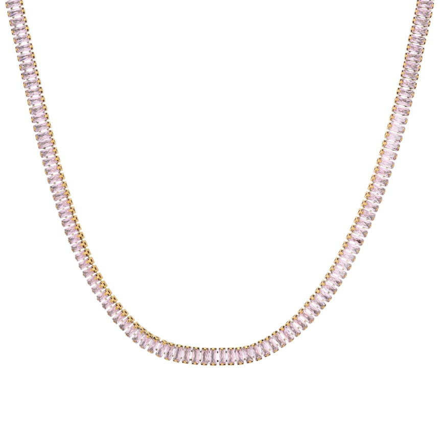 Steel necklace rivière rectangular GB