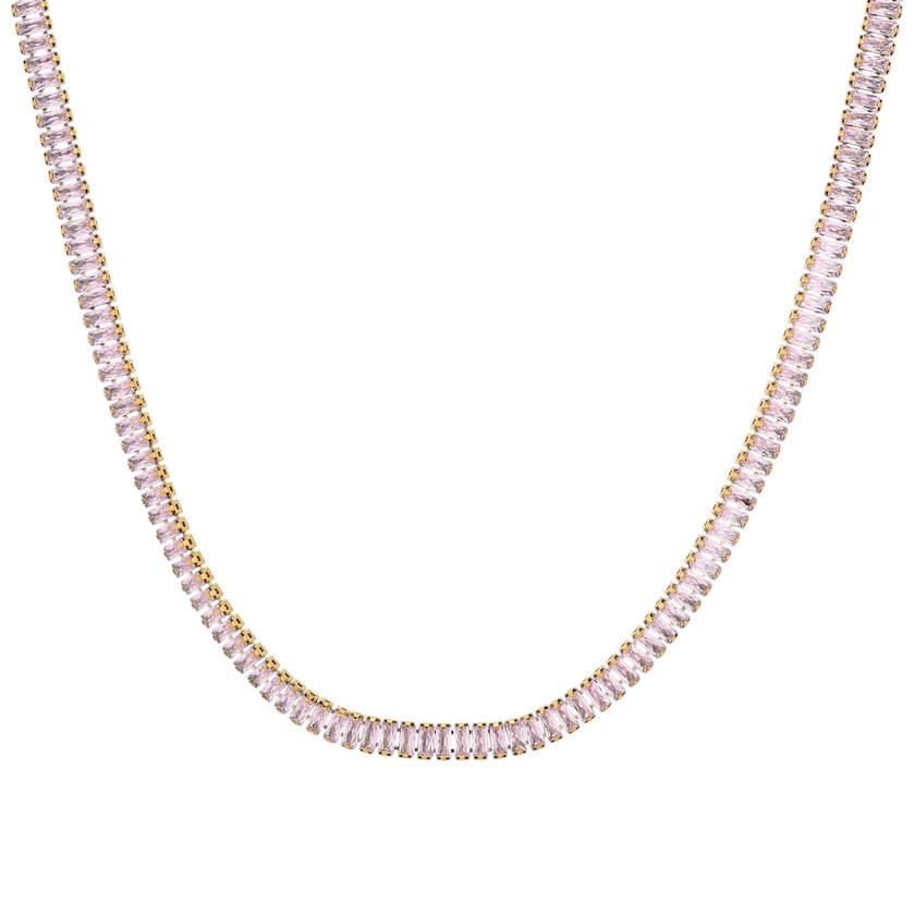 Collar en acero rivière rectangular GB