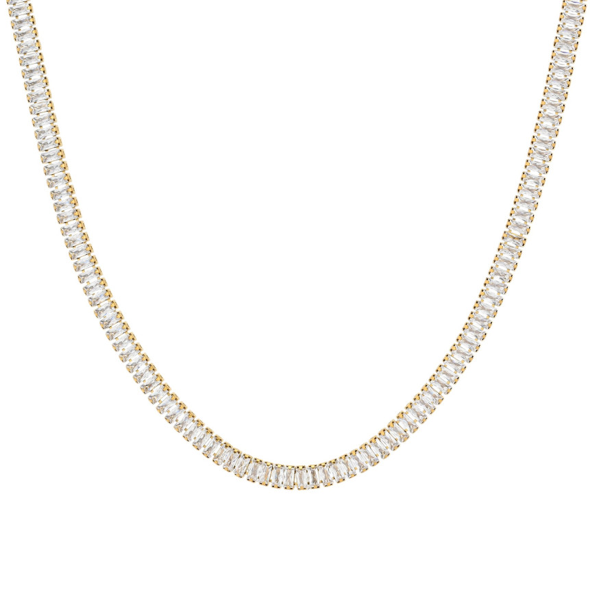Steel necklace rivière rectangular GB