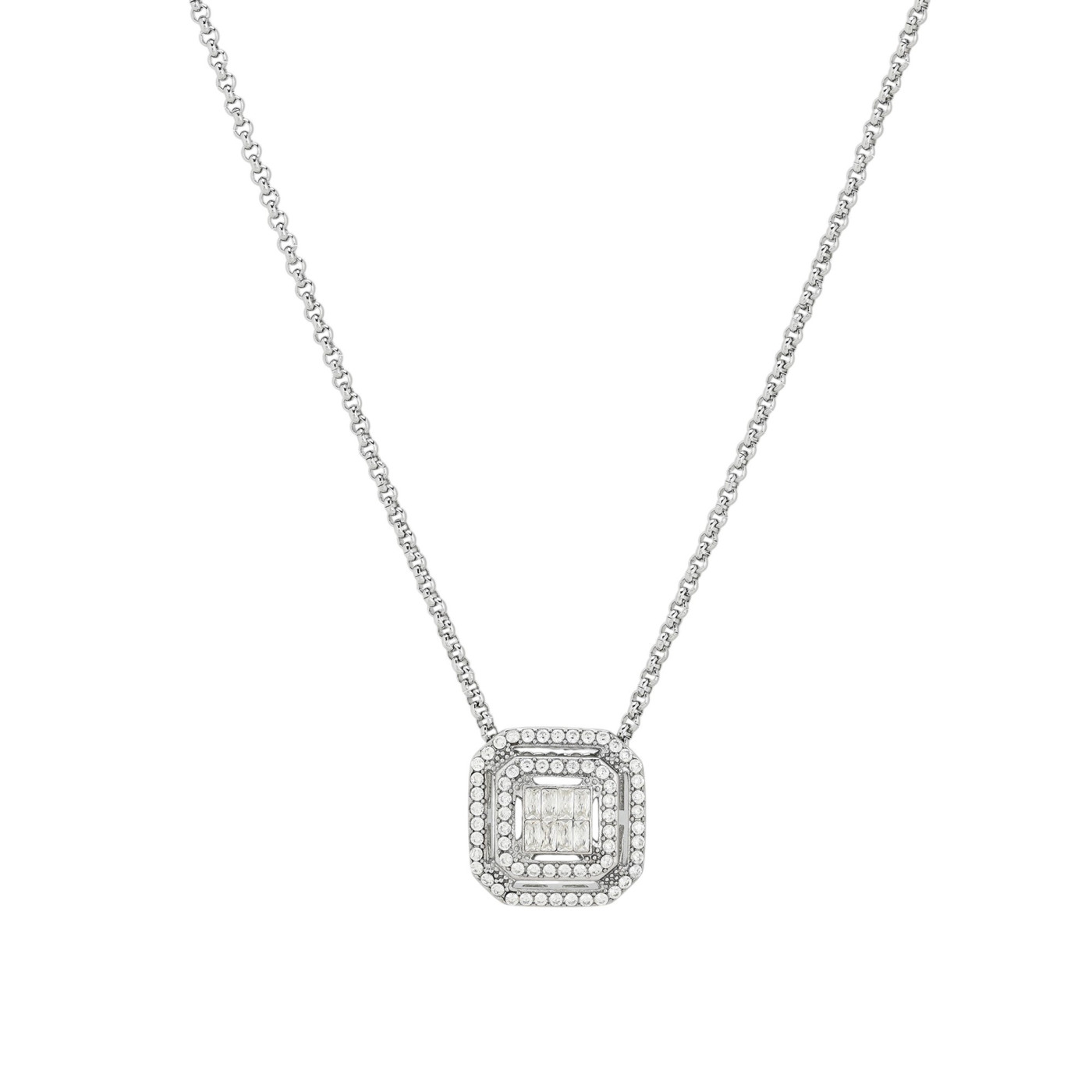 Colar Delicate quadrado brilhantes