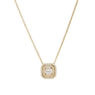 Collana Delicate quadrata brillante