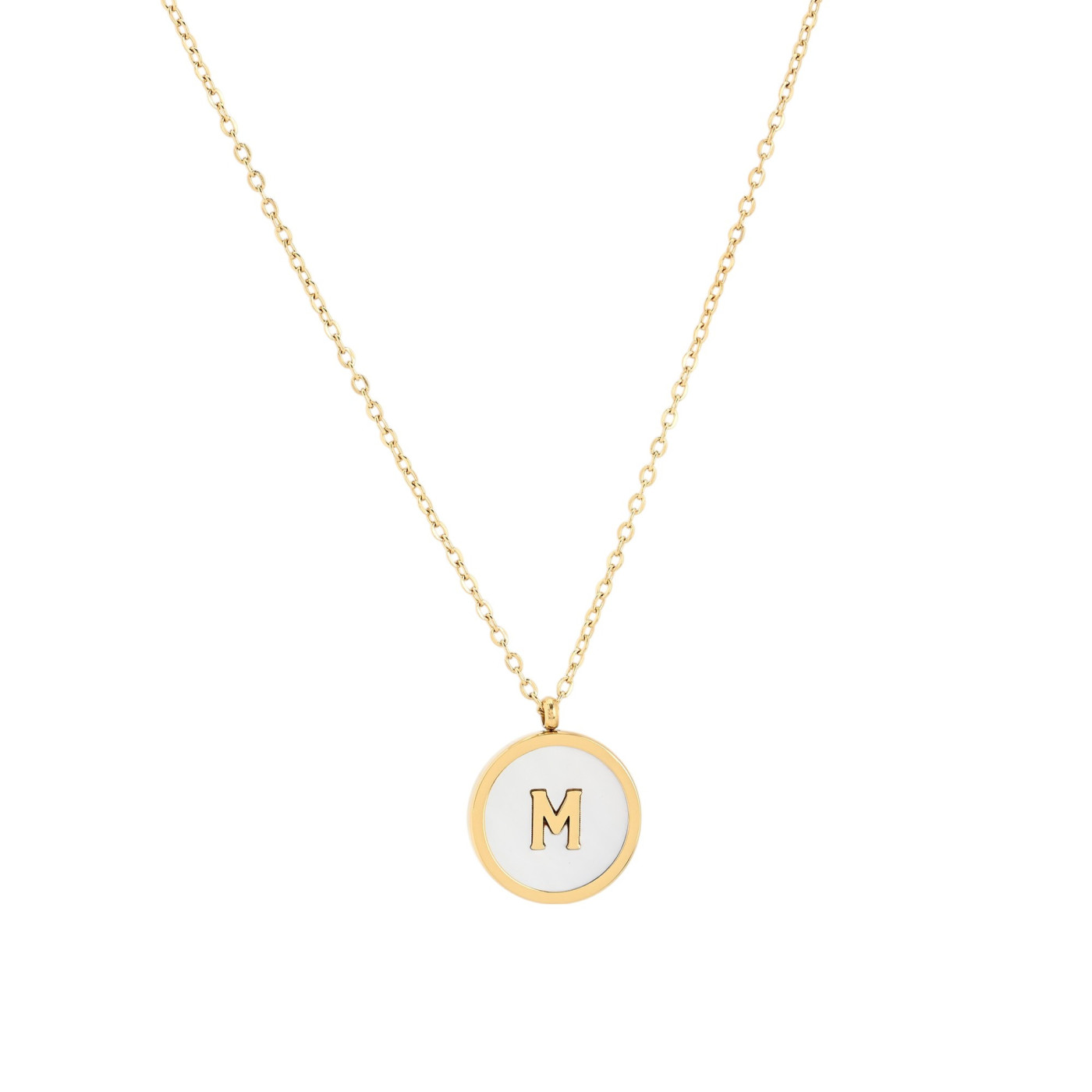 Collier Delicate initiale et nacre