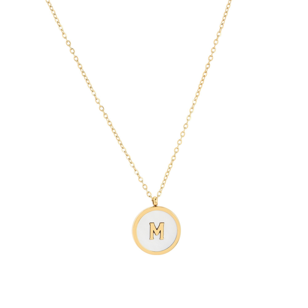 Collier Delicate initiale et nacre