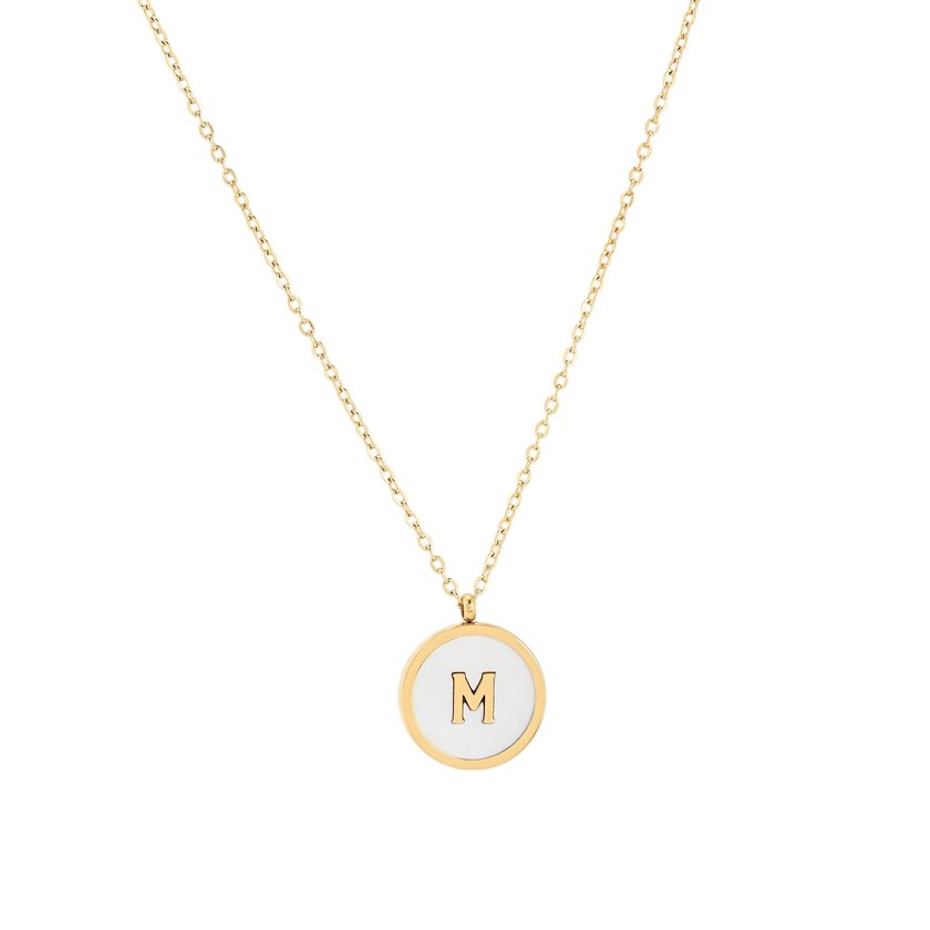 Collier Delicate initiale et nacre
