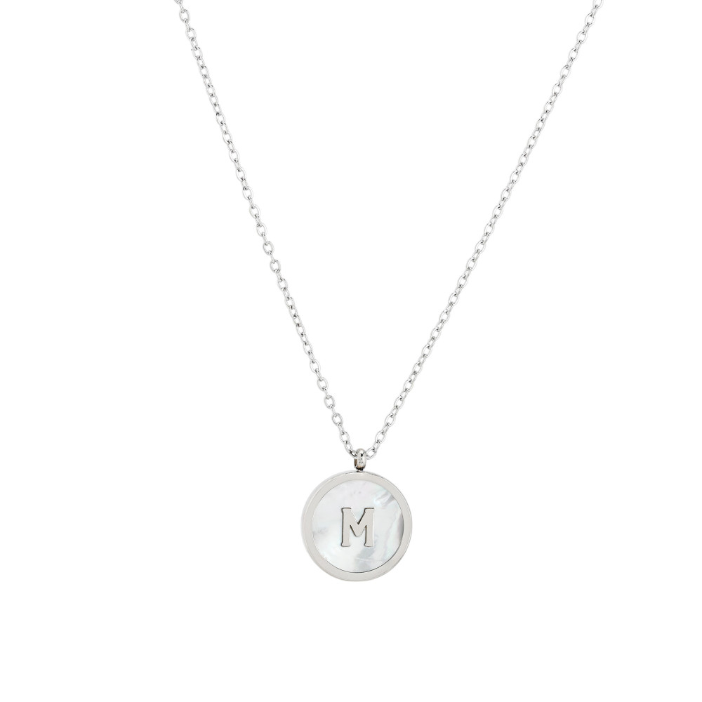 Collier Delicate initiale et nacre