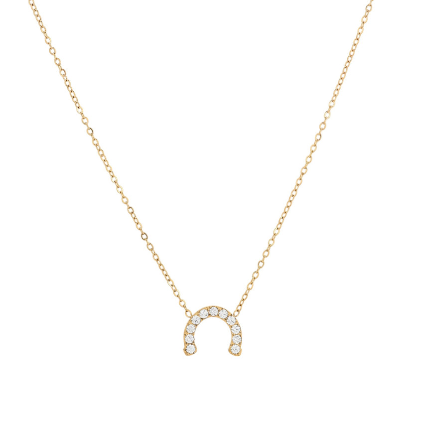 Collier Delicate fer à cheval porte-bonheur