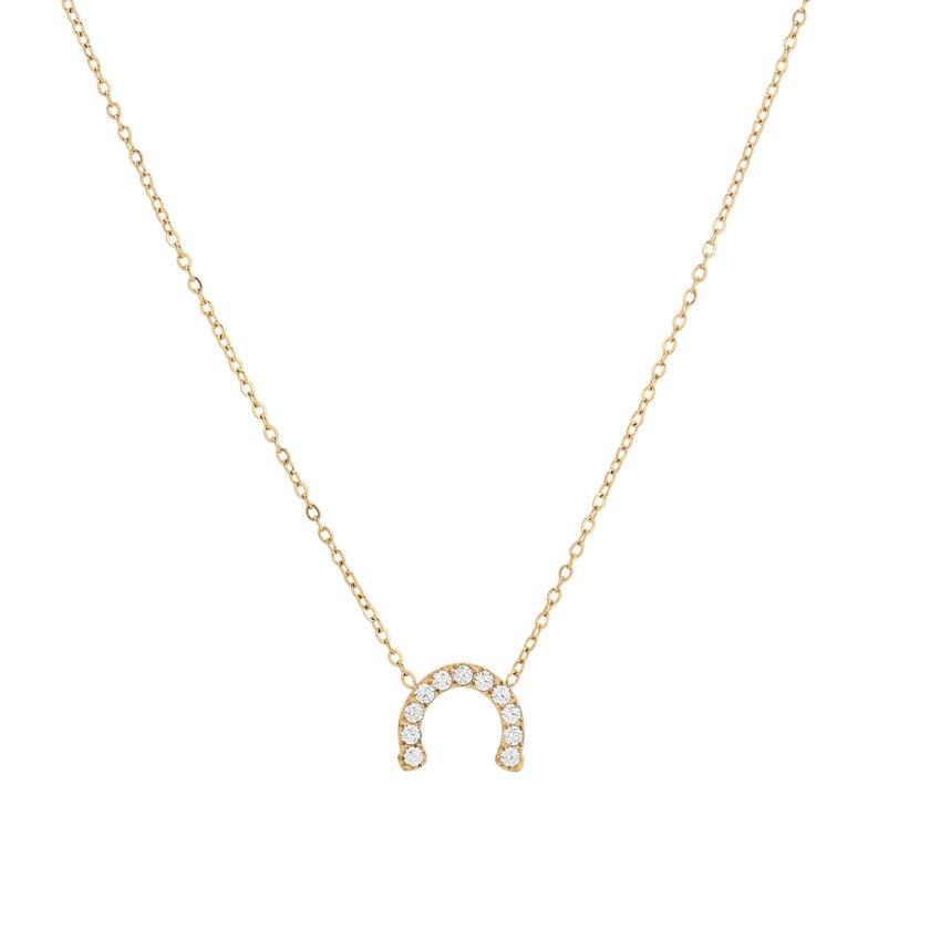 Collier Delicate fer à cheval porte-bonheur