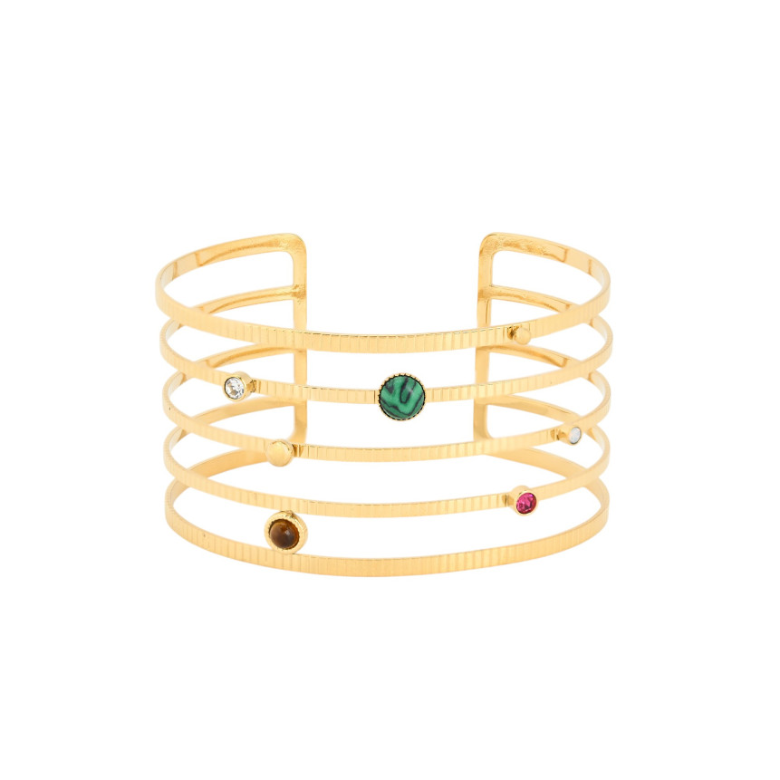 Pulseira rígida aço aros GB
