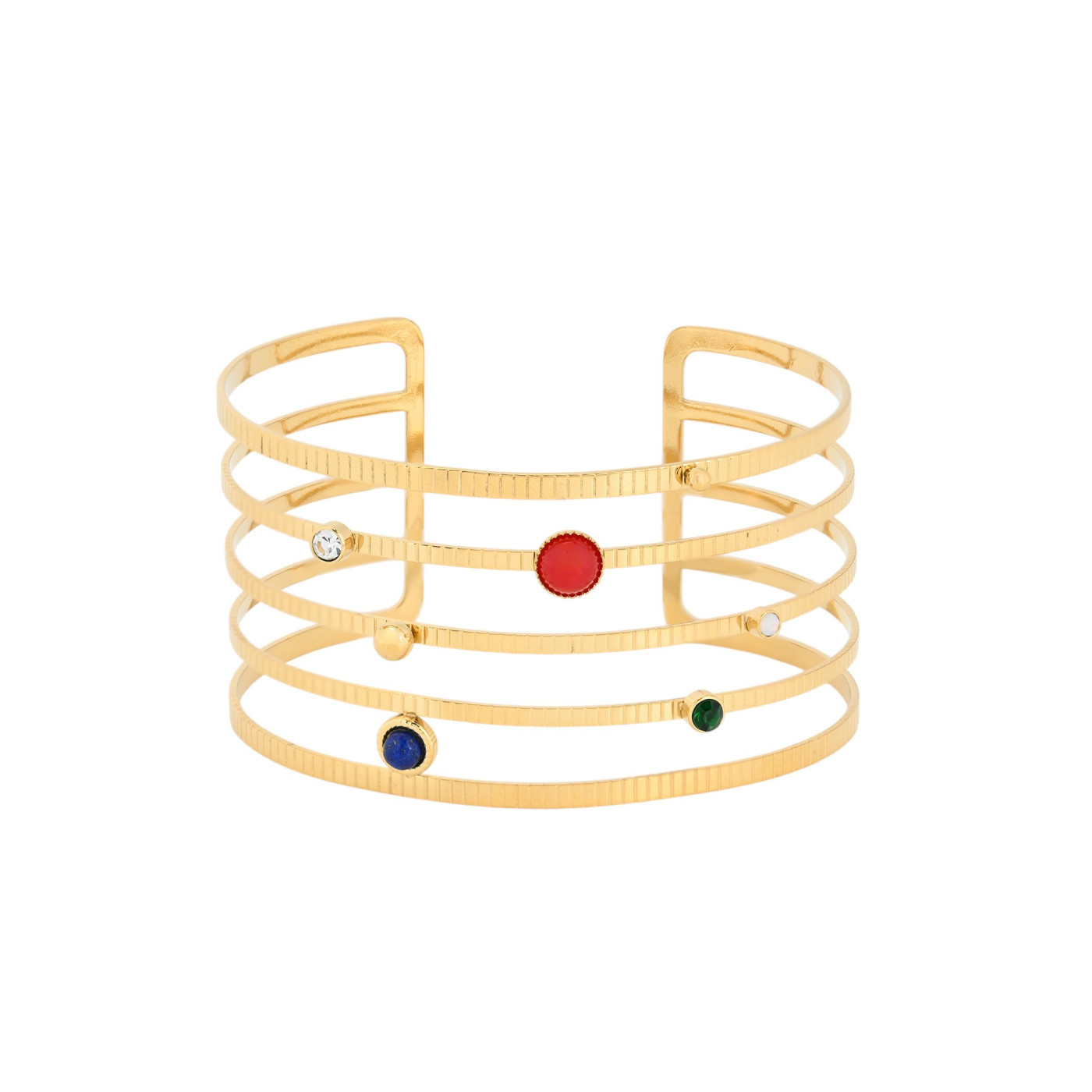Pulseira rígida aço aros GB