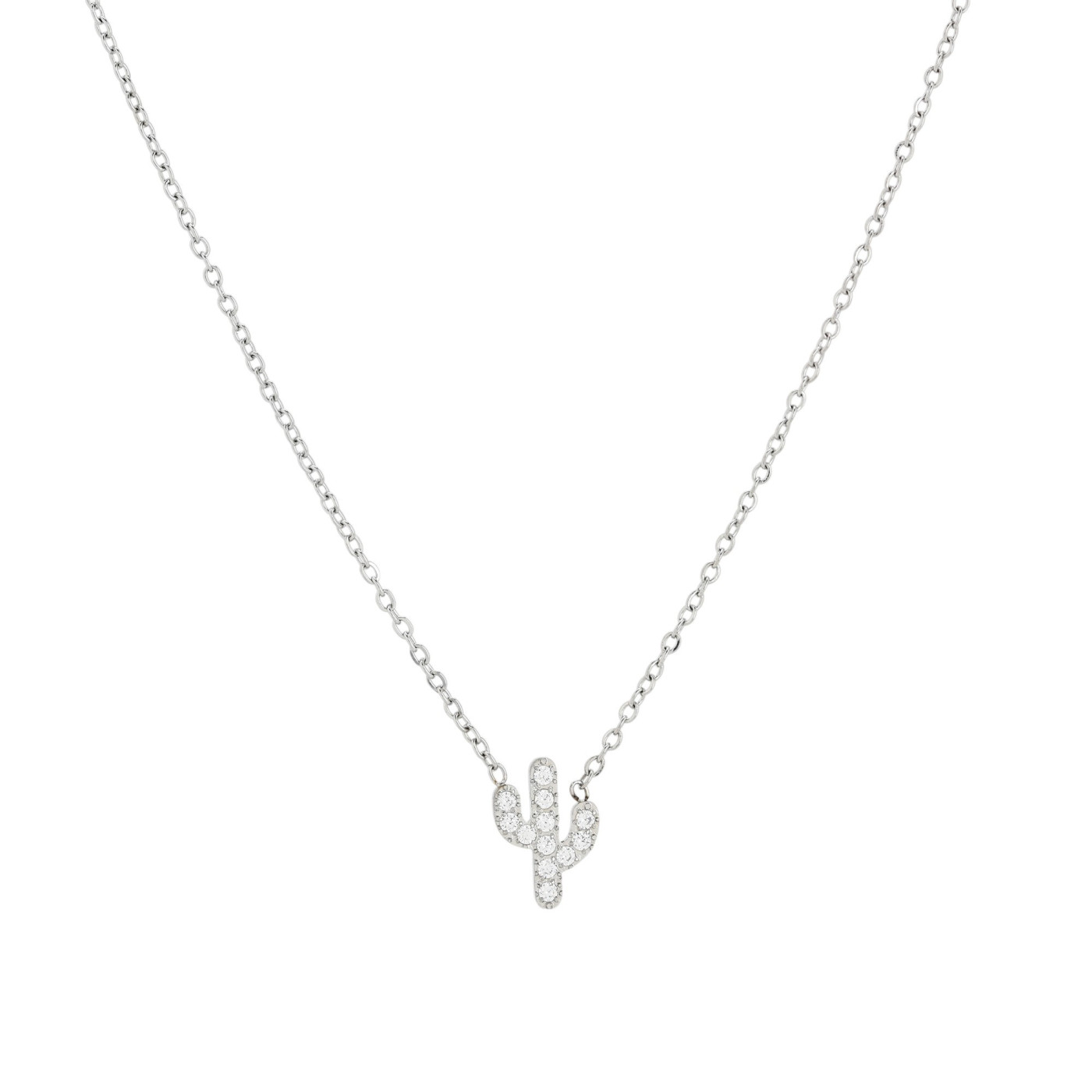 Colar Delicate com cacto e zircônias