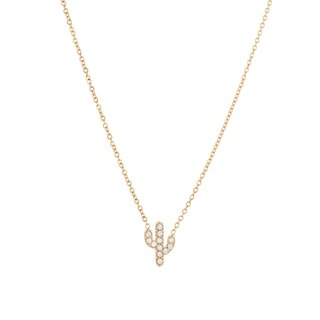 Collier Delicate avec cactus et zirconias