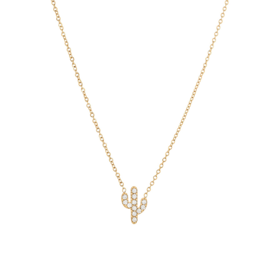 Collar Delicate con cactus y circonitas