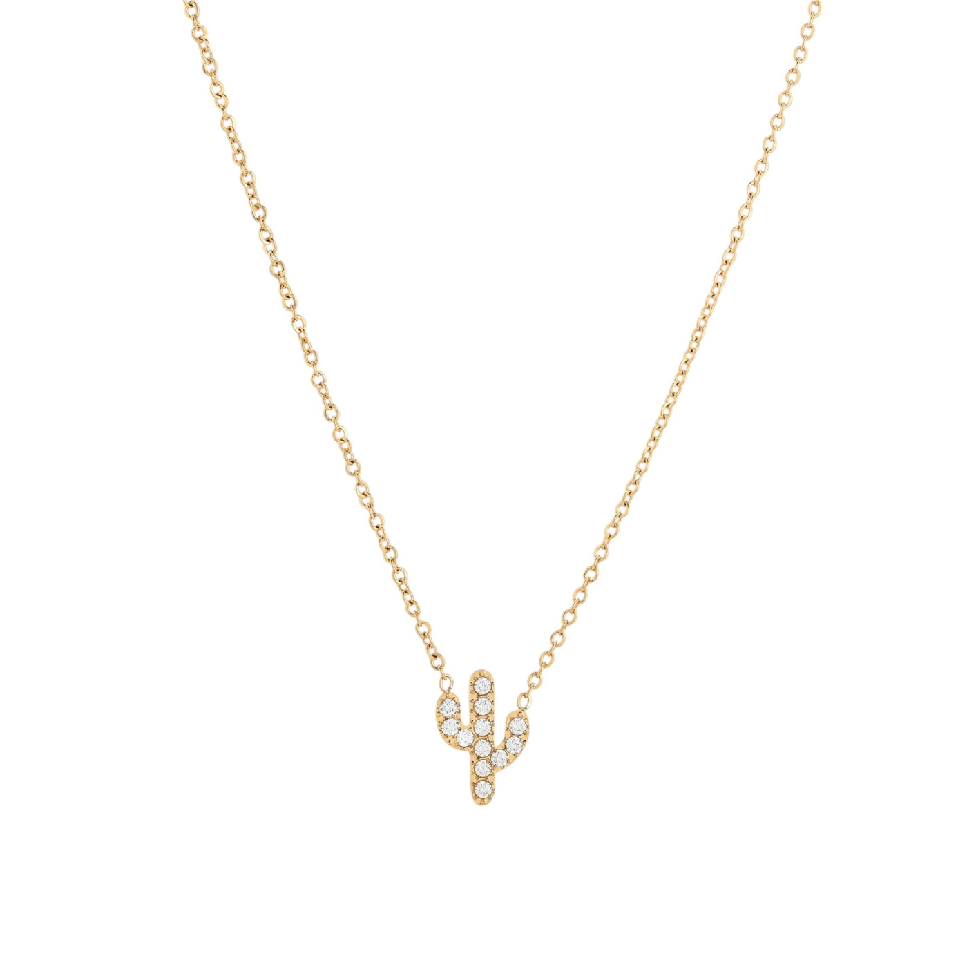 Collier Delicate avec cactus et zirconias