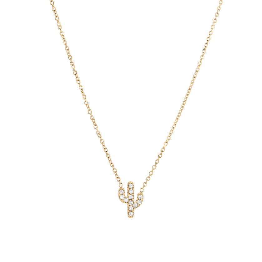 Collier Delicate avec cactus et zirconias