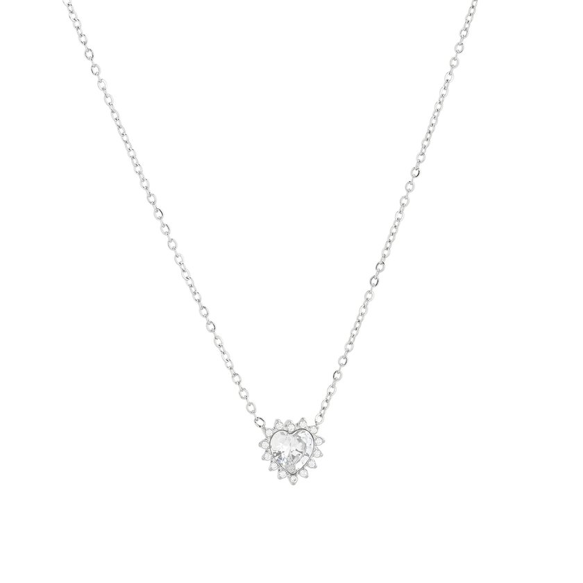 Collier Delicate cœur et zircones
