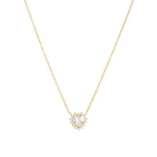 Collier Delicate cœur et zircones