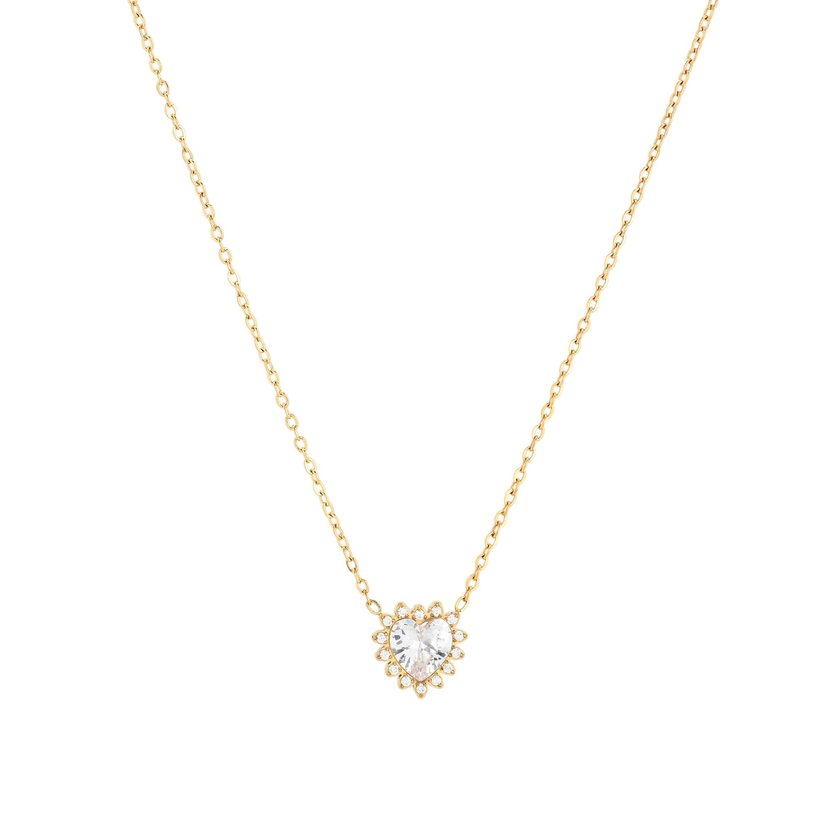 Collier Delicate cœur et zircones