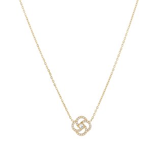 Collier Delicate avec fleur et zircones