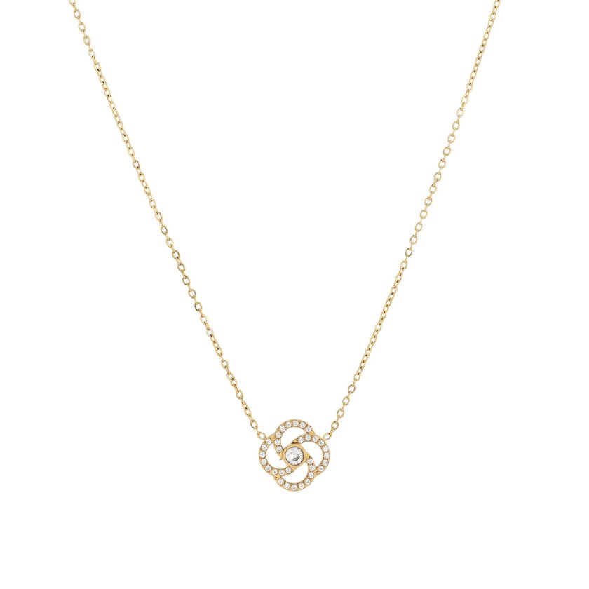 Collier Delicate avec fleur et zircones