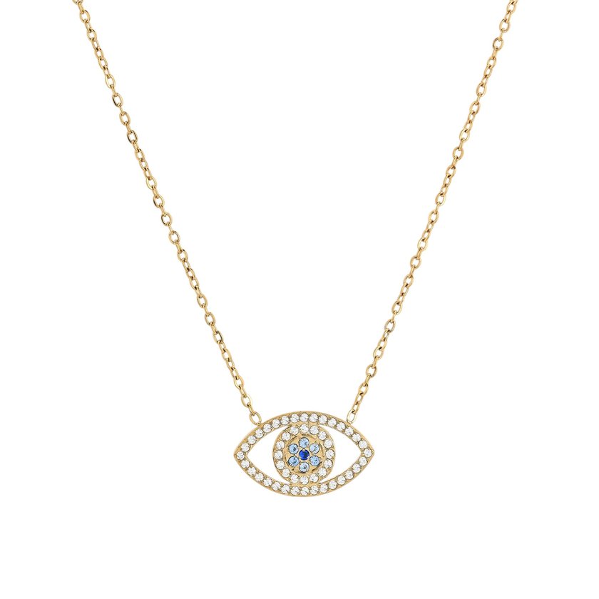 Collier en acier oeil bleu GB