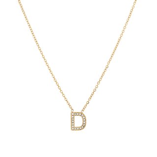 Collier acier et zircones mot GB