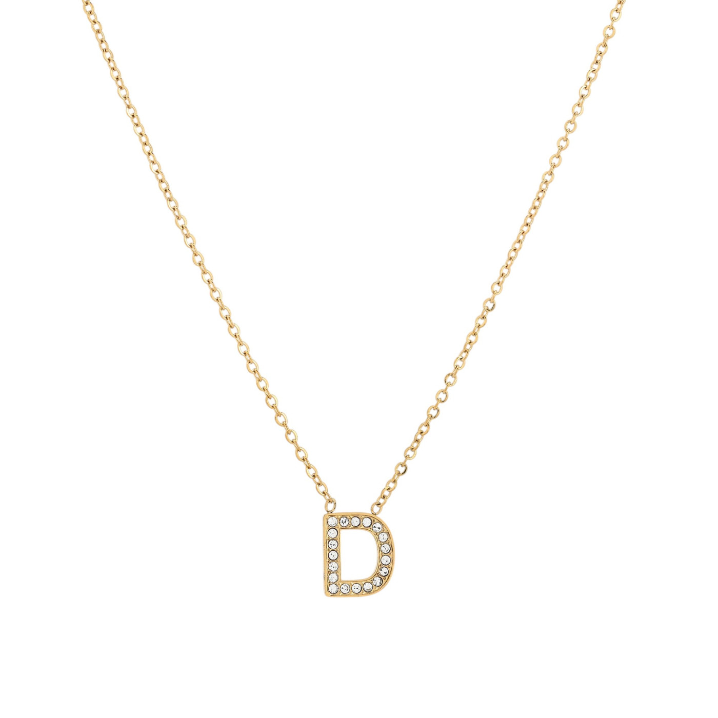 Collana acciaio e zirconitàs parola GB