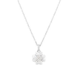 Colar Luxury trevo com brilhantes