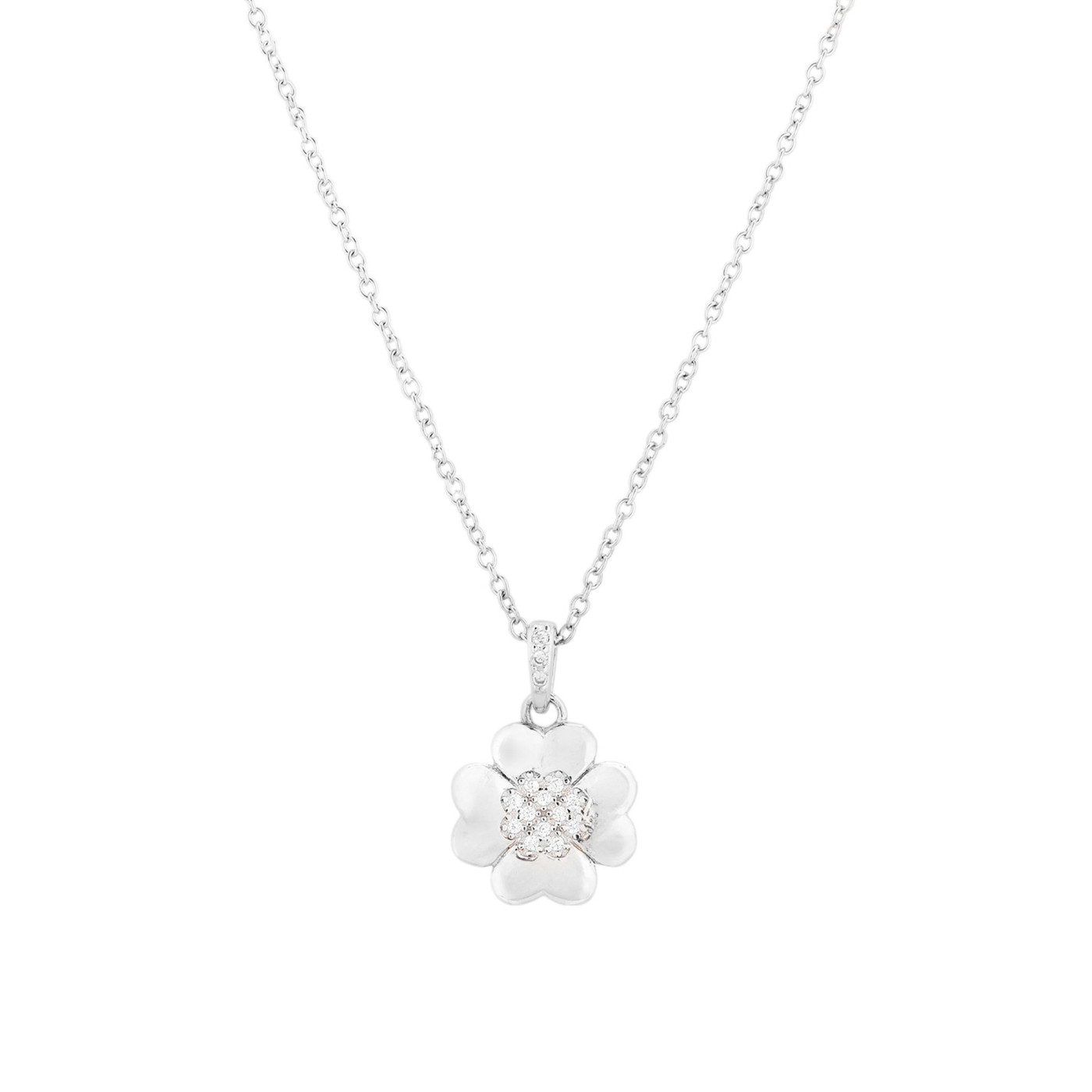 Luxury clover necklace with rhinestones