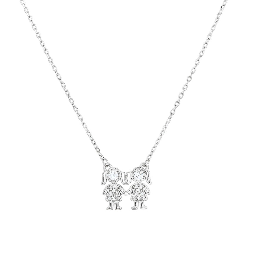 Two girls S925 necklace GB
