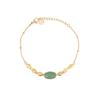 Pulsera en acero piedra redonda GB
