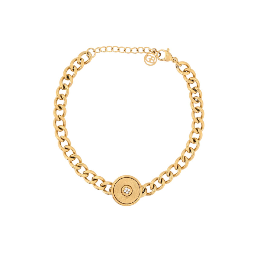 Pulseira em aço corrente brilhante GB