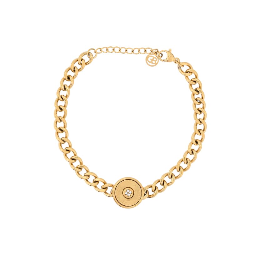 Pulseira em aço corrente brilhante GB