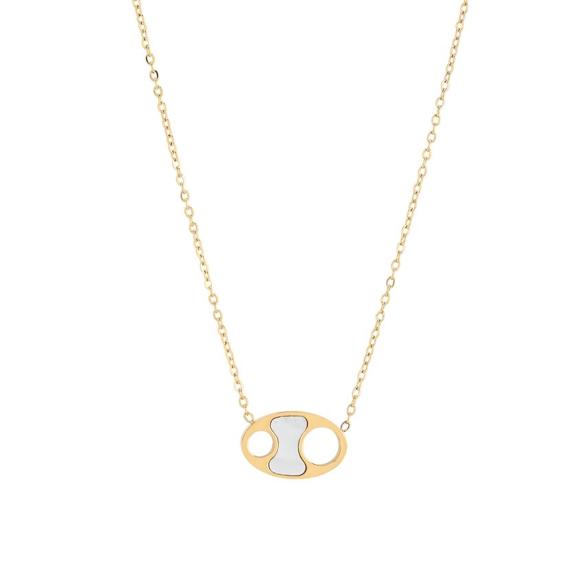 Collar en acero con nácar GB