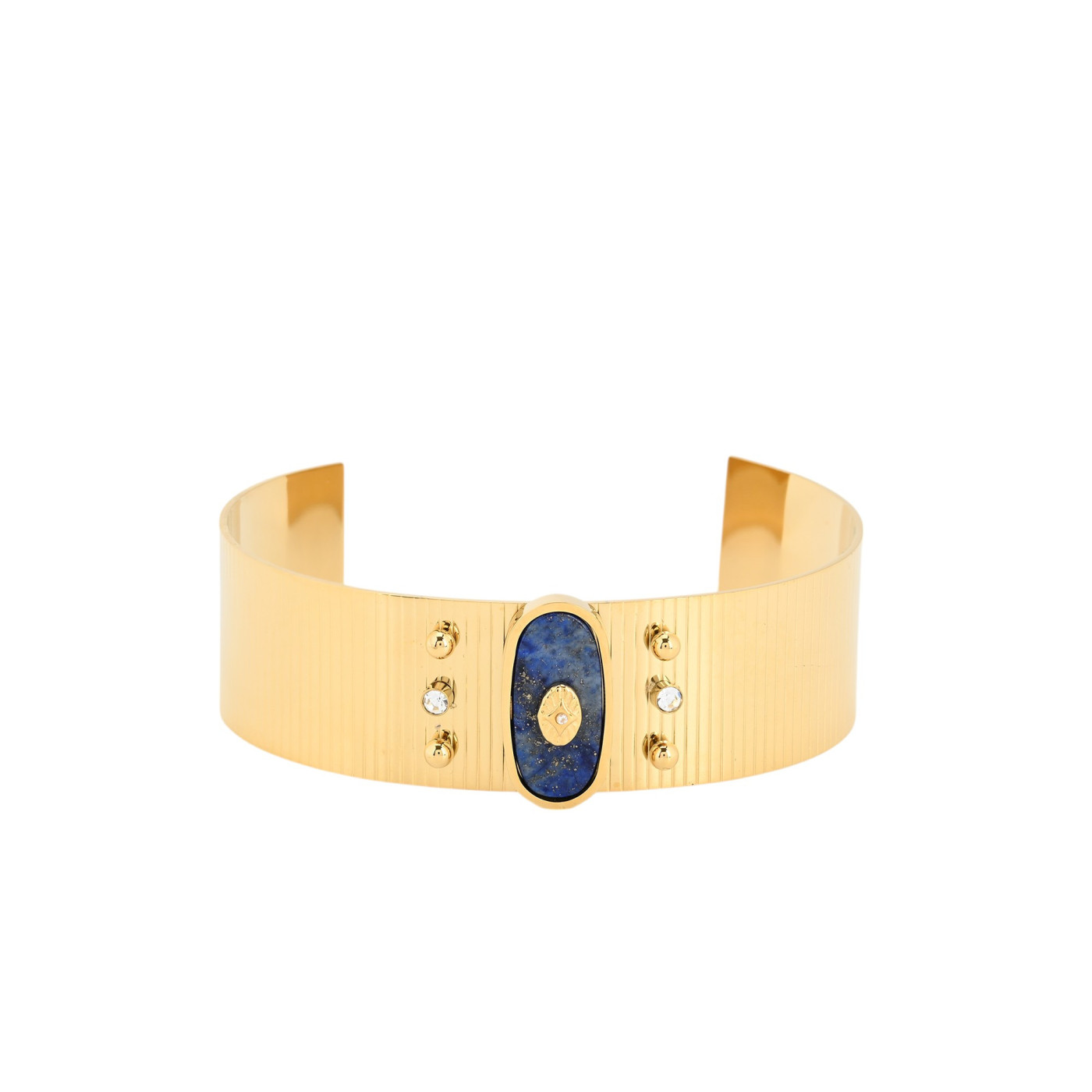 Pulsera rígida de acero con textura ojo GB