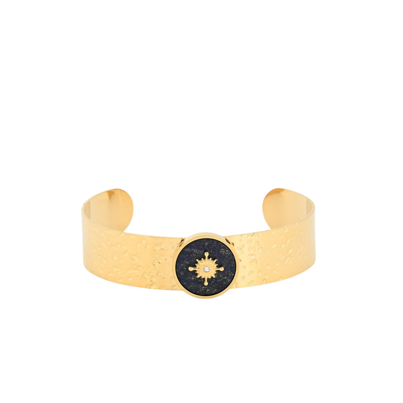Pulseira rígida aço com textura sol GB