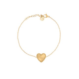 Bracciale in acciaio cuore struttura GB
