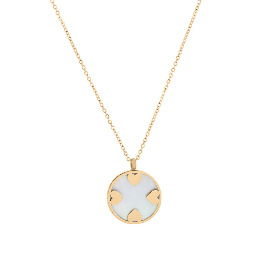 Steel necklace hearts GB