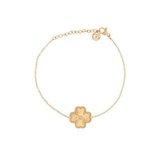 Steel bracelet clover texture GB